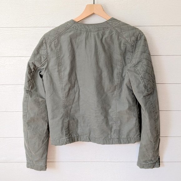 SOLD - NOT FOR SALE!//GAP Quilted Cotton Moto Jacket 8! - Picture 5 of 7